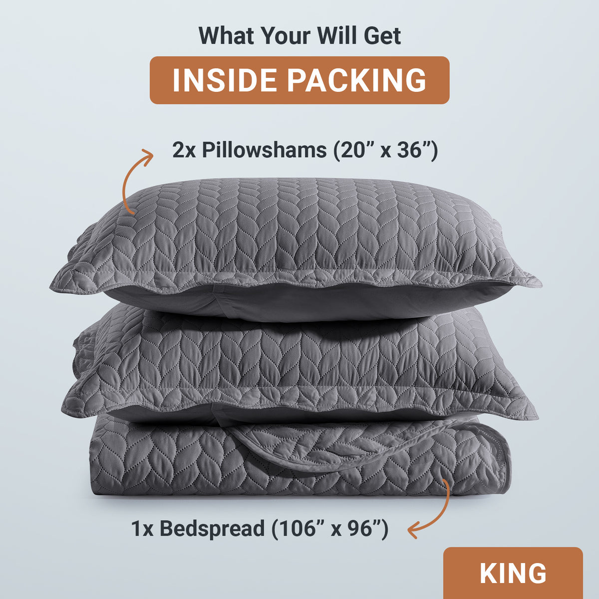 Lightweight Quilted Bedspread – Soft and Breathable Quilt Set, All Season Microfiber Bedding, Modern Style Soft Bedding Set, Twin, Full / Queen, King Sizes, Machine Washable Halloween Christmas