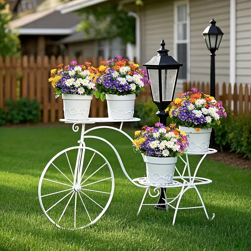10 Bundles of Outdoor Artificial Flowers, Plastic Flower Decorations, Daisy Imitation Bouquets, Uv-Resistant Artificial Flower Shrubs, Suitable For, Hotel, Office, Wedding, Party, Family Garden, Porch, Cottage Decoration, Courtyard