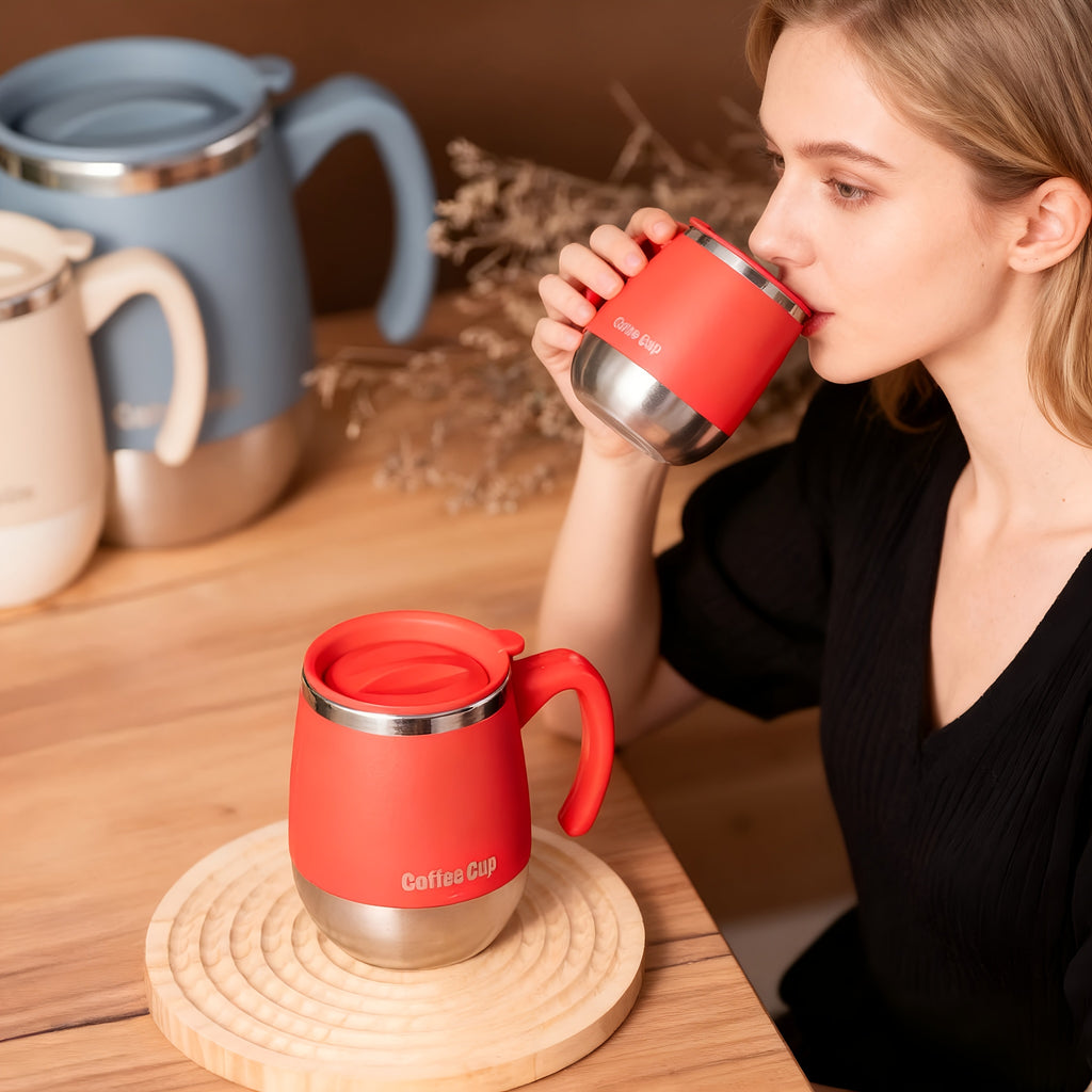 16.91oz Stainless Steel Insulated Coffee Mug with Lid, Double-walled Vacuum Insulated, Suitable for Hot And Cold Drinks, Ideal for Home, Outdoor, Camping, Birthdays, Holidays, Thanksgiving, Christmas, And Halloween Gifts.