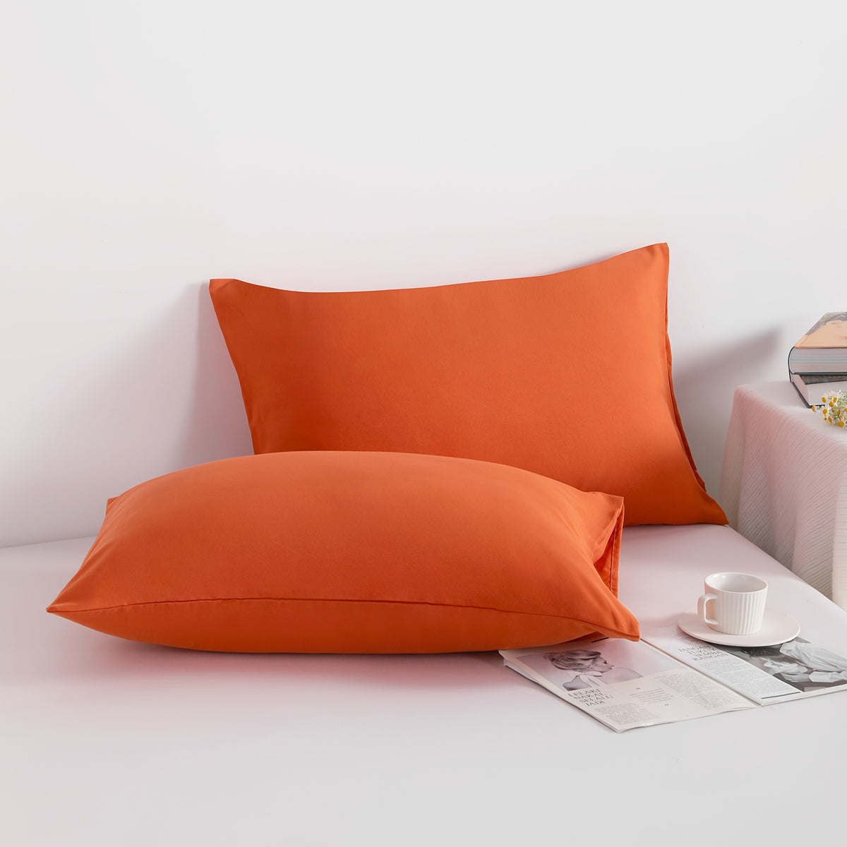 4 Pack 20x30 Brushed Microfiber Pillowcases | Envelope Closure, Soft, Wrinkle-Free, Fade-Resistant, Solid Color, Viscose Blend