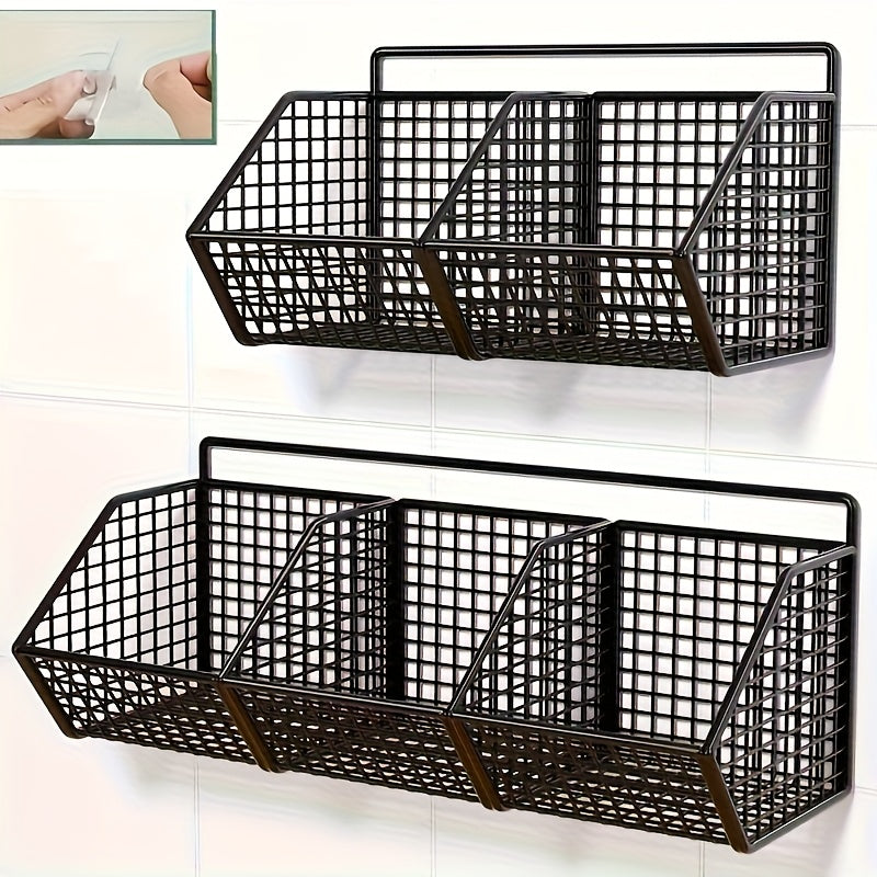 Sturdy Wire Storage Shelf, Wall-Mounted Kitchen Organizer to Save Space - Ideal for Garlic, Onions, And Vegetables - Perfect for Compact Areas to Keep Spices, Garlic, And Vegetables - Excellent for Home Organization