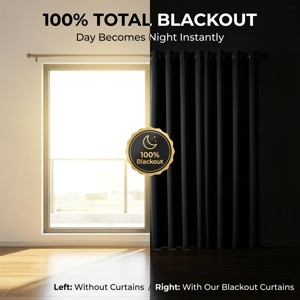 4pcs Pack Living Room Bedroom Blackout Curtains Living Room Bedroom Blackout Curtains Heat Insulation Noise Reduction Privacy Protection Privacy Screen Partition Curtains Suitable for Living Rooms Bedrooms Balconies And Courtyards
