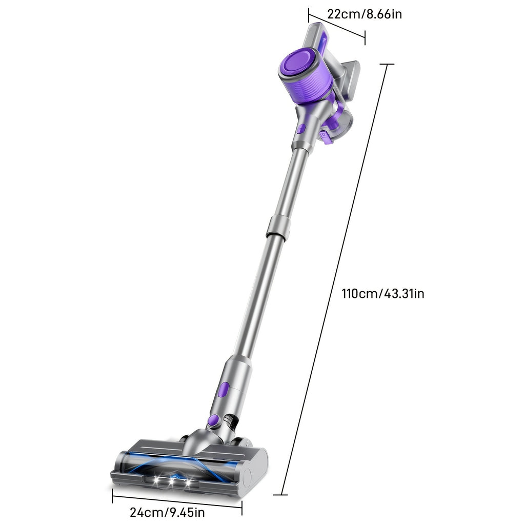 45-70Kpa Powerful Vacuum Cleaner Kits (Corded / Cordless) & Motor Only Option Available, Stick Vacuum with 45min Runtime, Anti-Tangle Vacuum Cleaners, 50.72oz Dust Cup, Rechargeable Corded and Wireless Vacuum for Hardwood Floor Carpet Pet Hair