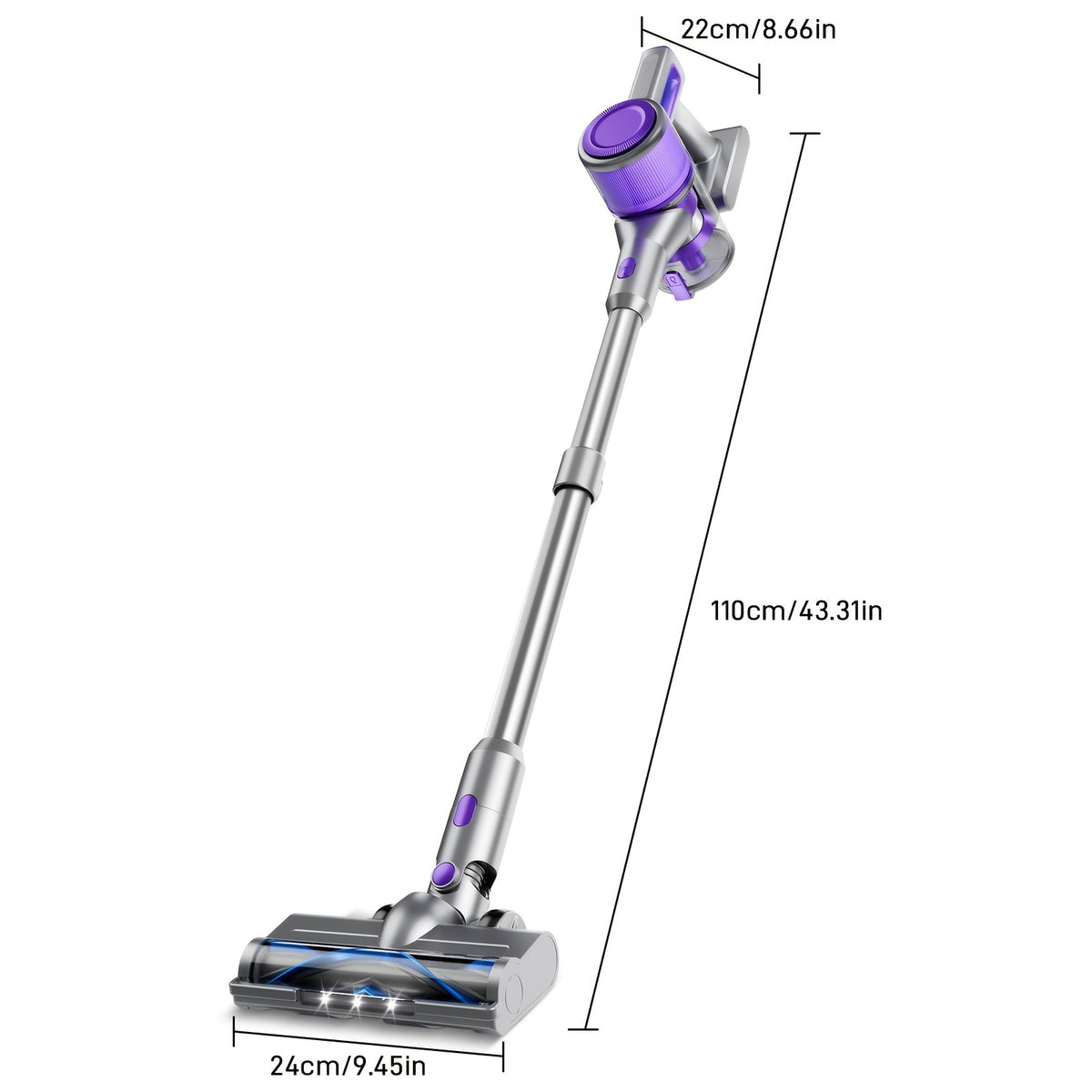 45-70Kpa Powerful Vacuum Cleaner Kits (Corded / Cordless) & Motor Only Option Available, Stick Vacuum with 45min Runtime, Anti-Tangle Vacuum Cleaners, 50.72oz Dust Cup, Rechargeable Corded and Wireless Vacuum for Hardwood Floor Carpet Pet Hair