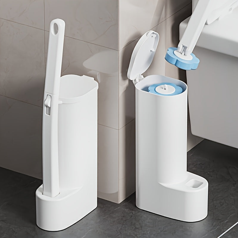 7pcs Set/19pcs Set Disposable Bathroom Toilet Cleaning Brush Set, with Stand And Replacement Head, Beautiful Design, Easy to Install, Fixed Position, Enjoy A Convenient And Efficient Cleaning Experience