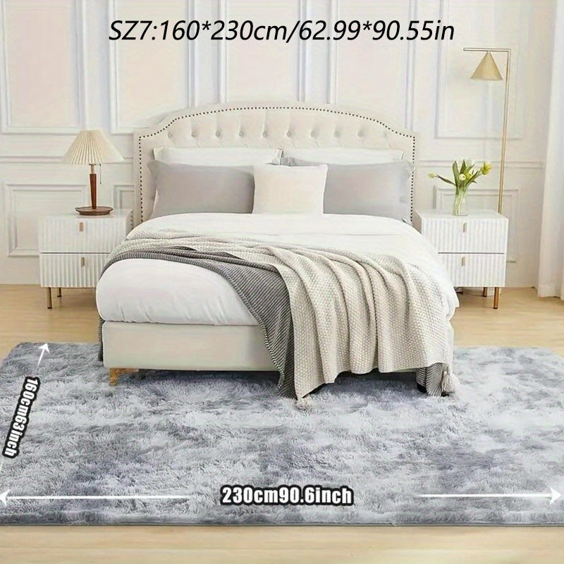 A Luxurious Square Tie-Dye Rug Made from Upgraded Soft Plush Fabric, Available in Various Colors. It Features a Non-Slip Backing, Is Absorbent And Durable, And Can Be Machine Washed, Making It Perfect for Living Rooms, Offices, Bedrooms, Home Decor