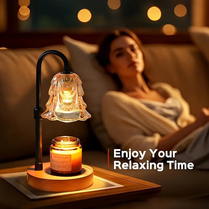 2/4-Pack Candle Warmer Lamps, Halloween Candle Holders, with Dimmer And Wooden Base, Height And Brightness Adjustable Wax Warming Lamps, New Home Decor, Christmas New Year And Valentine'S Day Gift, for Wife Mom Lovers Friends [Bulb Not Included]