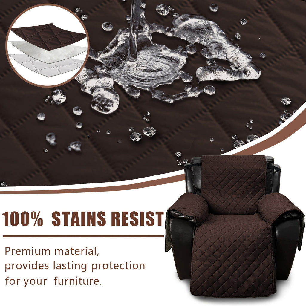 1pc 100% Non-Slip Recliner Chair Cover Sofa Slipcover, Pet Cover for Large Recliner with Elastic Straps, Washable Chair Seat Cover Recliner Chair Furniture Protector, Perfect for Indoor And Outdoor, Halloween, Christmas, Home Decoration