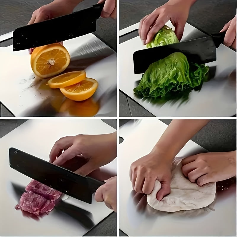 3pcs Stainless Steel Kitchen Plate Set, Durable, Easy to Clean, Multi-Size for Slicing Fruits, Vegetables, Meat and Bread with Food Contact Safe Slicing Plate for Kitchen and Restaurant.