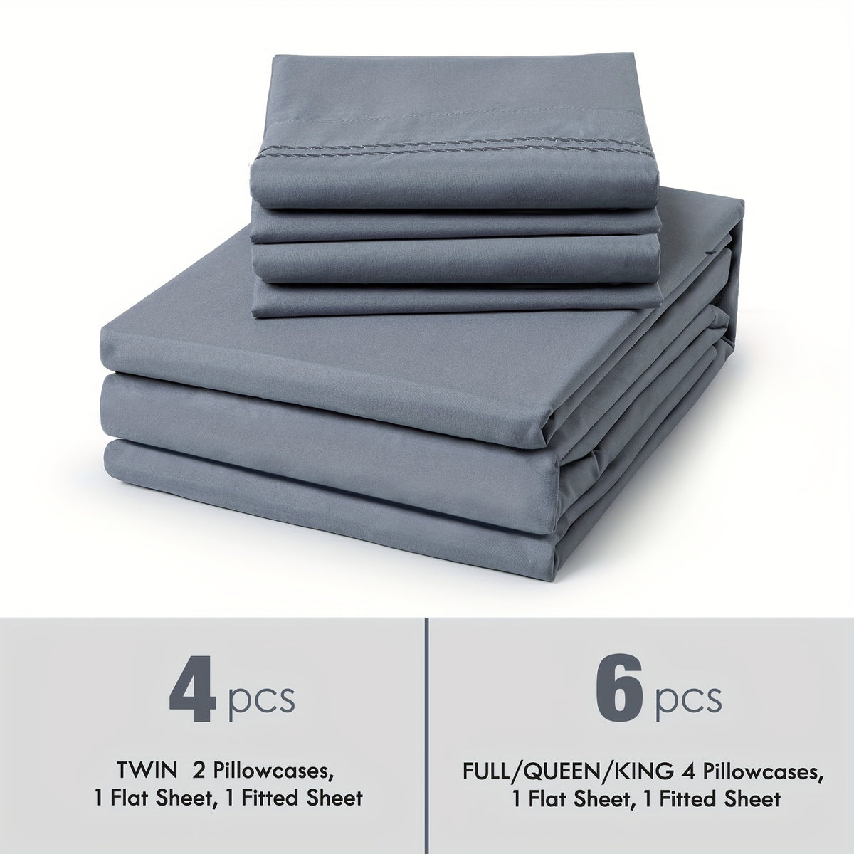 Ultra Soft Machine Washable Luxury Bed Sheet Set - ClevaHome 3/4/6pcs Cooling Queen Sheet Set Deep Pocket - Shrinkage & Fade Resistant Embroidered For Daily Use, Dorms, Guest Rooms, Graduation [Black Friday Cyber Monday Christmas Gift]