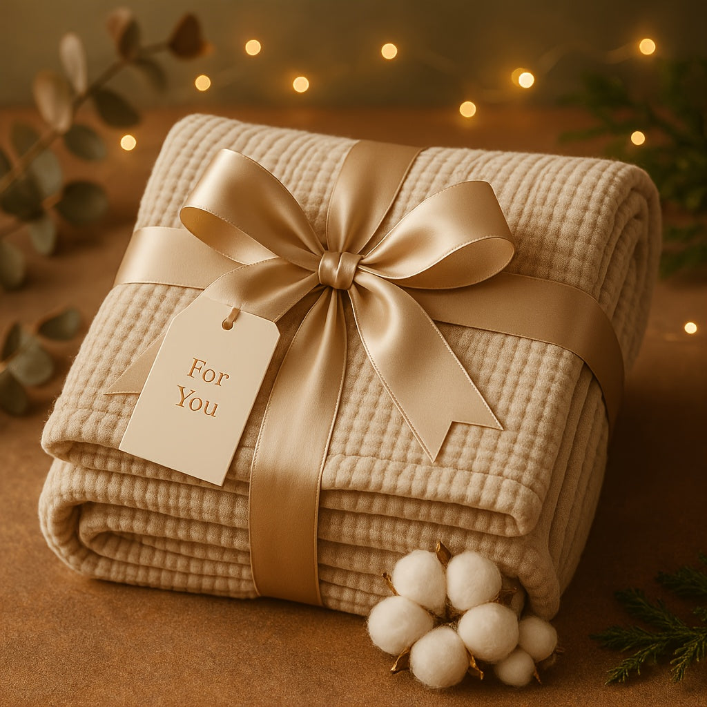 100% Muslin Blankets 6 Layers, Cooling Blanket, Room Decor Blanket, Perfect Holiday Gifts, Breathable & Lightweight, Camping Stuff, Soft Gauze Blanket, Suitable For New Year, Christmas Gifts
