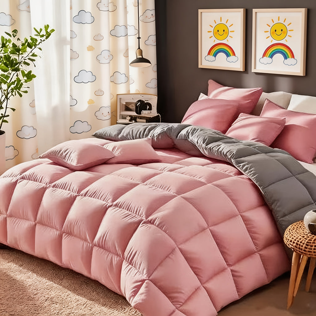 Colorful Comforter Set with Sheets, 7-Piece Lightweight Bed in a Bag with Pillowcases and Shams in Full, Queen and King for All-Season Bedroom Comfort