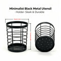 Kitchen Utensil Holder Basket, Open Countertop Flatware Organizer with Sunflower or Plain Style for Cooking Tools, Kitchen Storage and Housewarming Gifts