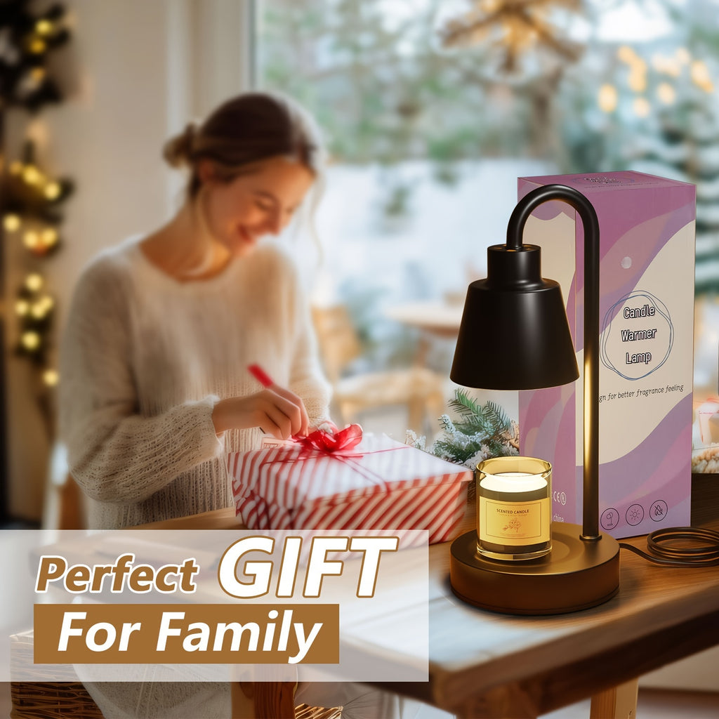 Upgraded Height Adjustable Candle Warmer Lamp with Timer & Dimmable Light - Electric Wax Melts Warmer for Candle Jars, Cozy Bedroom Decor, Perfect Holiday Gift for Women – Valentine's Day, Christmas, Thanksgiving 1pc/2pcs No Bulbs Included