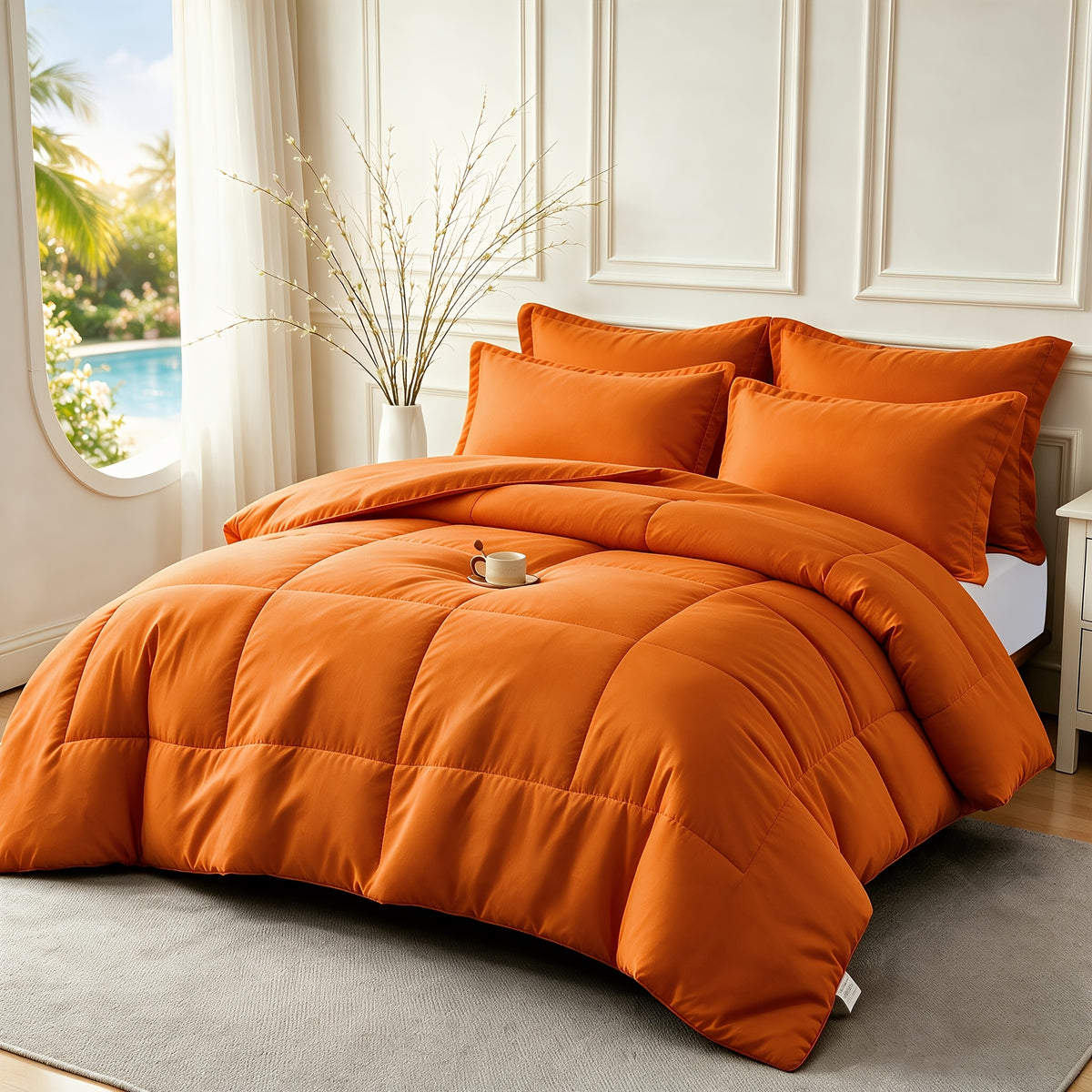 2/3pcs Red/Black Comforter Set Queen King Twin, All Season Comforter, 1Comforter, 1/2Pillowcases, Box Stitch Quilt, Hotel & School Quality Comforter, Home Bedding, Kids Room Decor, Halloween Christmas Holiday Gifts, Random Color