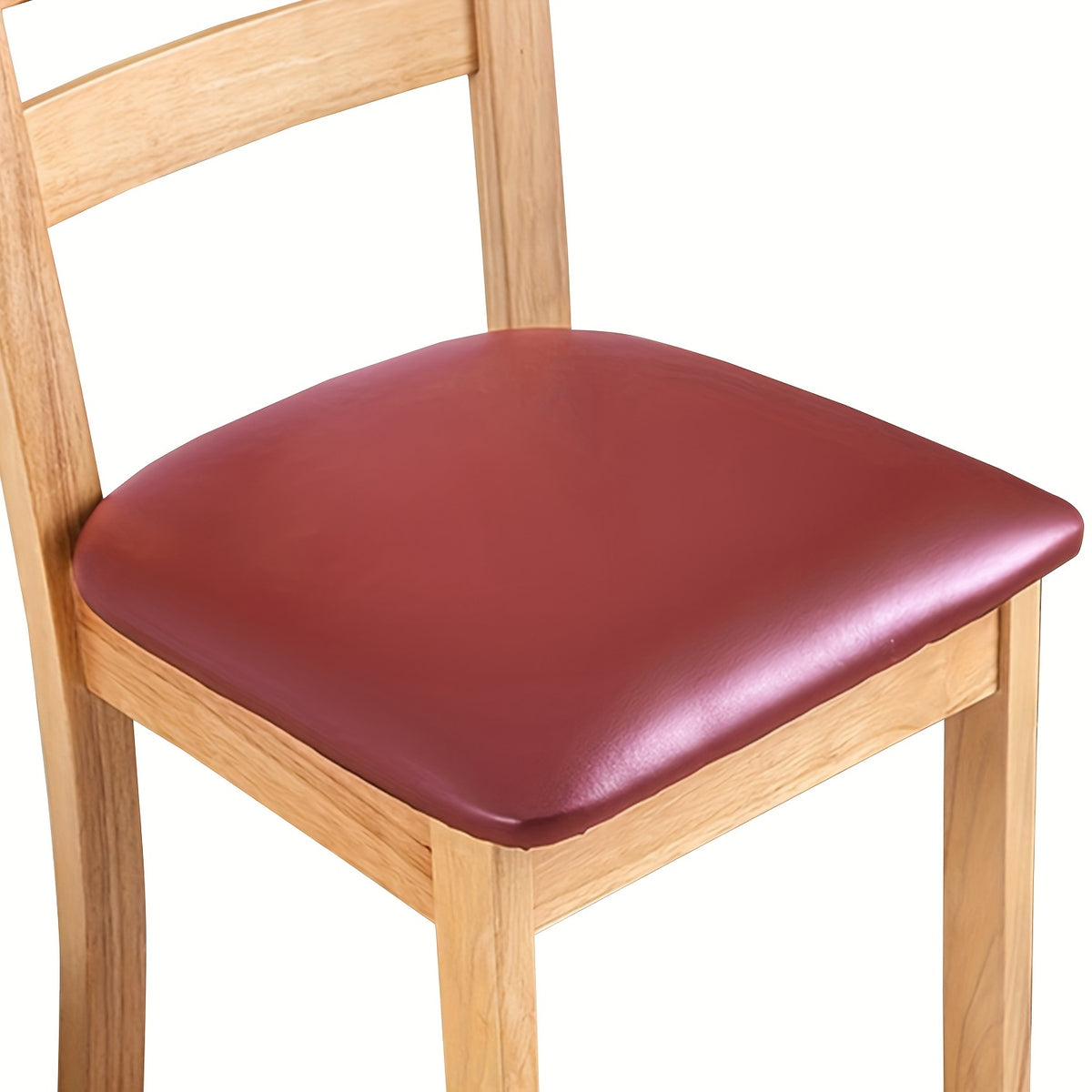 4/6pcs 100% Waterproof PU Fabric Dining Chair Slipcovers, Removable Upholstered Chair Cushion Cover for Dining Room, Hotel, Kitchen, And Home Decor, Fits A Variety Of Seat Styles, Halloween Home Decorations, Black Seat Cushion
