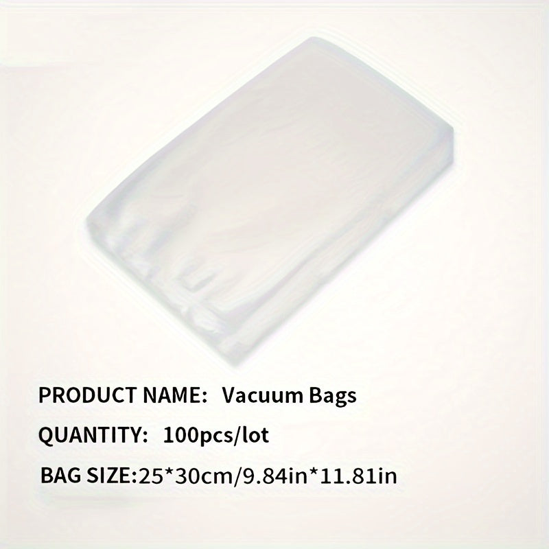100 Food Storage Bags, Micro Perforated Bag Containers For Fruits, Meat, Seafood, Refrigerator Containers, Food Containers, Packaging Bags, Vacuum