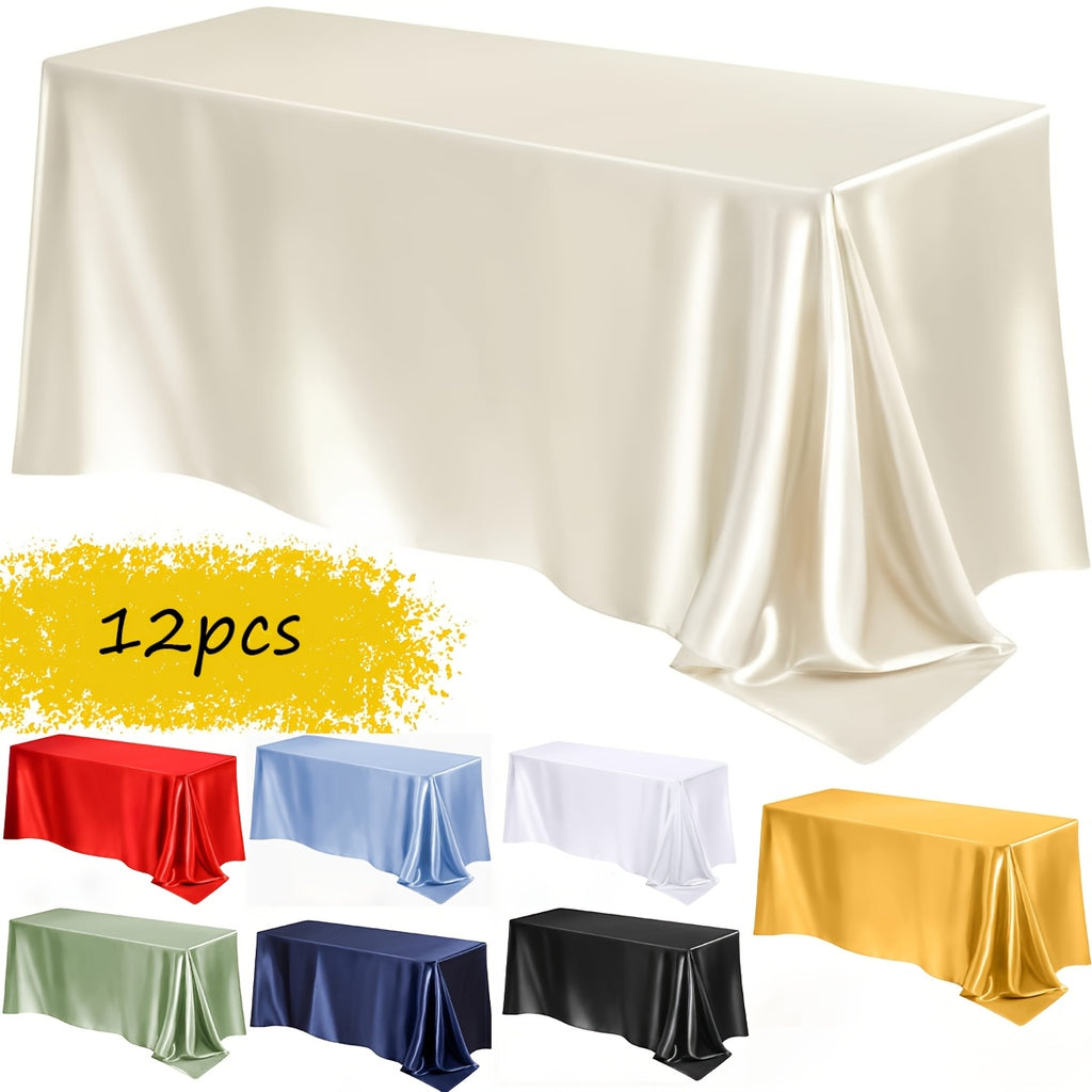 12pcs Satin Tablecloth, 57, Halloween, Christmas