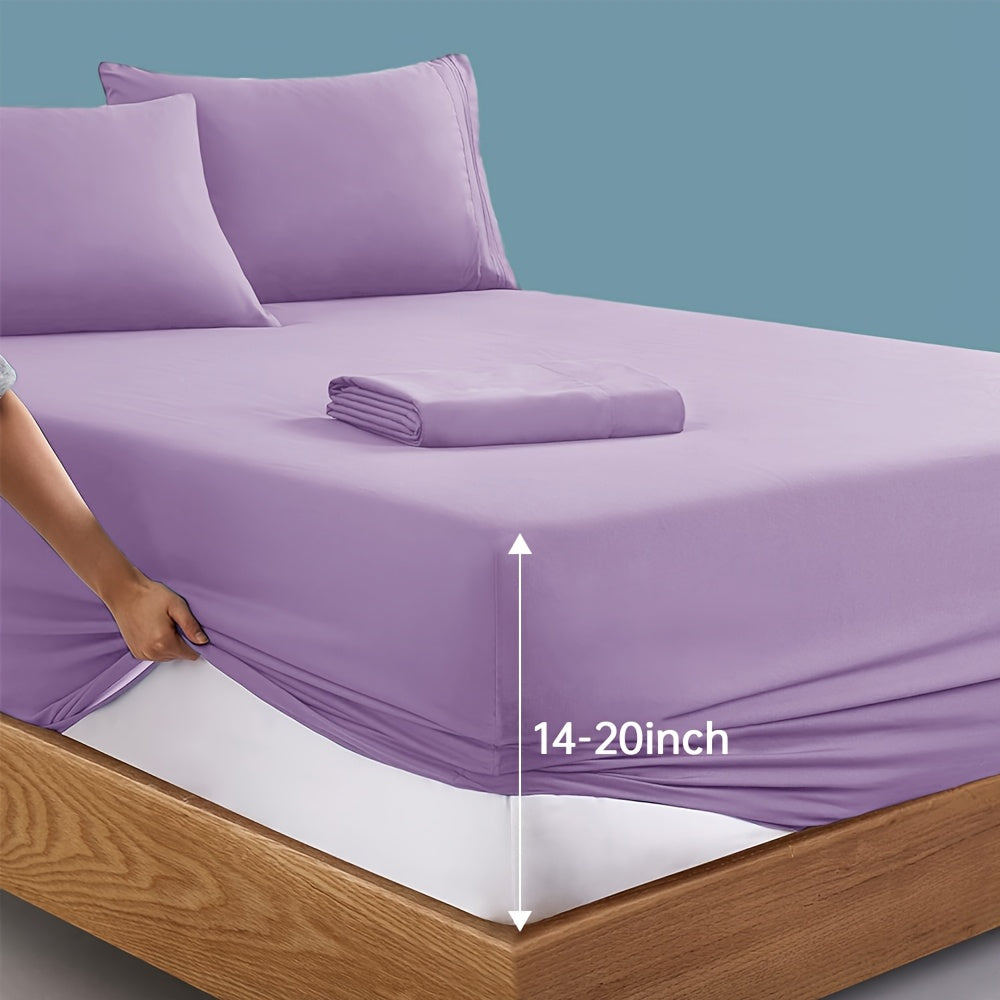 Extra Deep Pocket Queen Size Sheets Set - Hotel Luxury 2000 Thread Count Sheets & Pillowcases - Adults&Chi Bedding Set Up to 20inch Mattress - Bed Sheets 14-20inch Deep Pockets - 4pcs