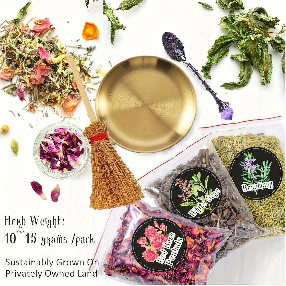94/130/Large Witchcraft Supplies Kit for Spells, Witch Box Includes Pink Candles, Wiccan Supplies And Tools, Beginner Witchcraft Kit for Pagan Rituals Halloween