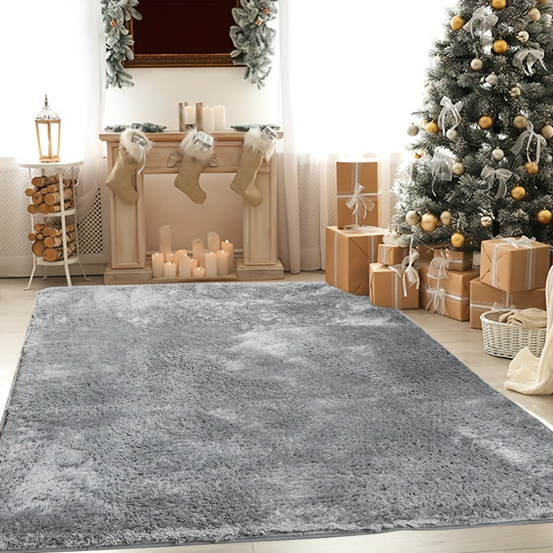 1pc Fluffy Area Rugs For Living Room, Shaggy Plush Rug For Bedroom, Soft Non Slip Floor Carpet For Bedside, Indoor DéCor