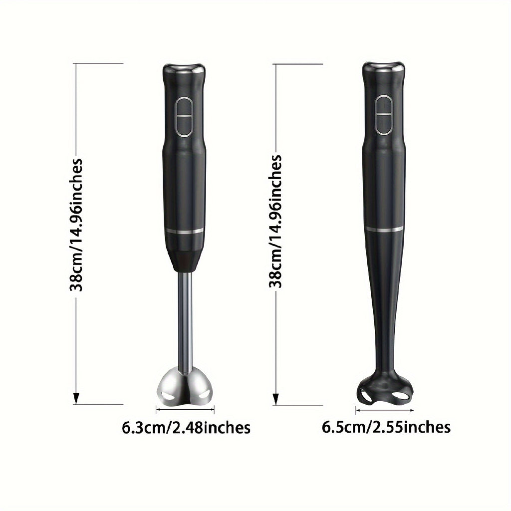 Immersion Hand Blender 400W with 2 Speeds and Turbo, Corded Stick Mixer with 304 Stainless Steel Blades for Soups, Smoothies and Purees