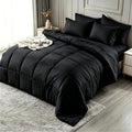 Double-Sided Comforter Set with Pillowcases, Soft Breathable Thin Quilt Bedding in Twin, Full/Queen and King Sizes for Bedroom and Camping