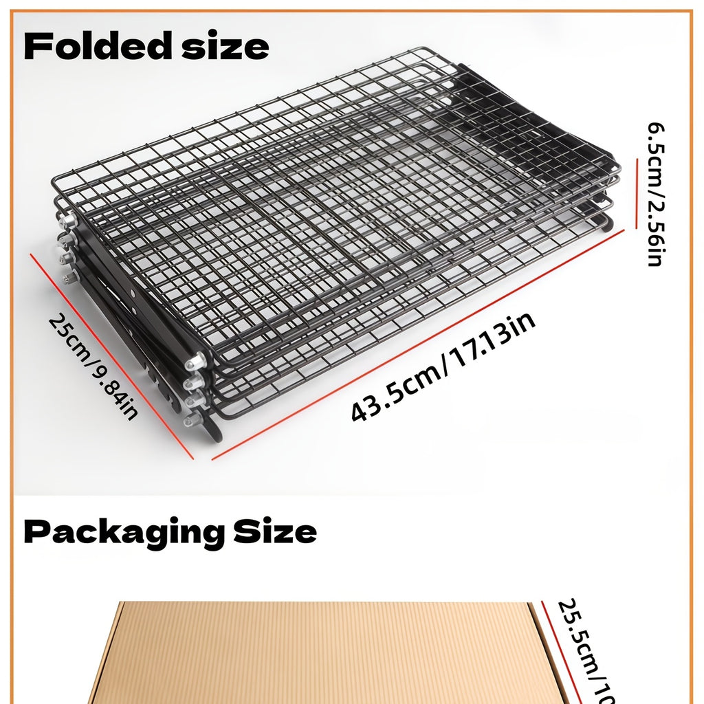 3/4-layer, Collapsible Cooling Rack, Metal Wire Rack For Baking Trays, Popular Limited Purchase, Highly Recommended, Stackable Baking And Cooking Drying Wire Cooling Rack With 4 Adjustable Settings, Camping Grill For Cooking And Cooling And Cake