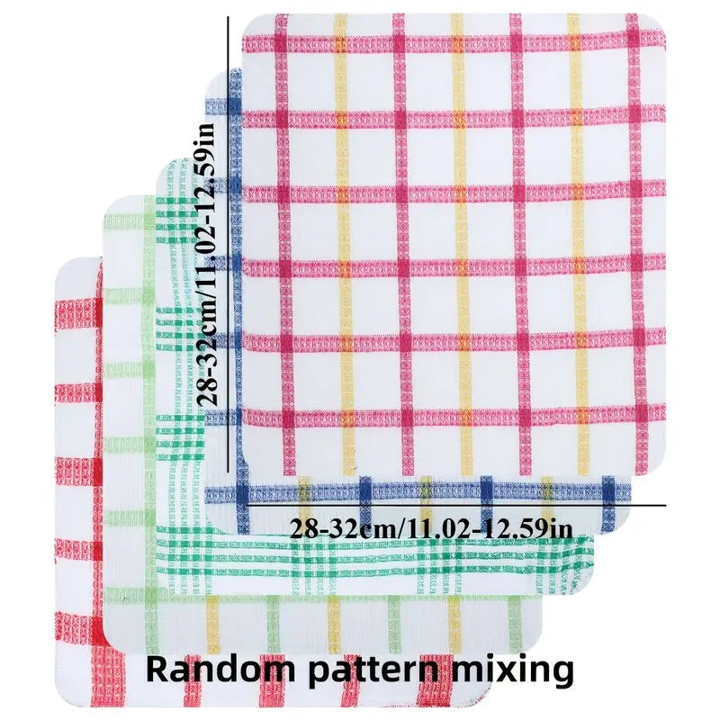 12 Kitchen Dishcloths, Soft and Absorbent Cloths, Household Cleaning Tools, Reusable and Durable Kitchen Cloths, Home and Wedding Decorations