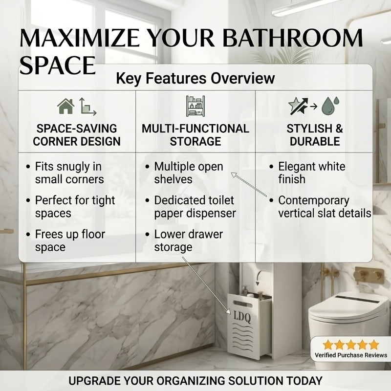 [Ideal Holiday Gift] This Large-Capacity, Multi-Functional Corner Bathroom Vanity Is Easy To Assemble, Saves Space, And Provides Ample Storage For Toiletries. Suitable For Bathrooms, Kitchens, And Bedrooms. It Makes A Wonderful Home Decoration And An Idea