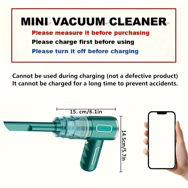 Rechargeable Handheld Vacuum Cleaner For Home And Car - Powerful Wireless Dustbuster For Auto And Household Cleaning