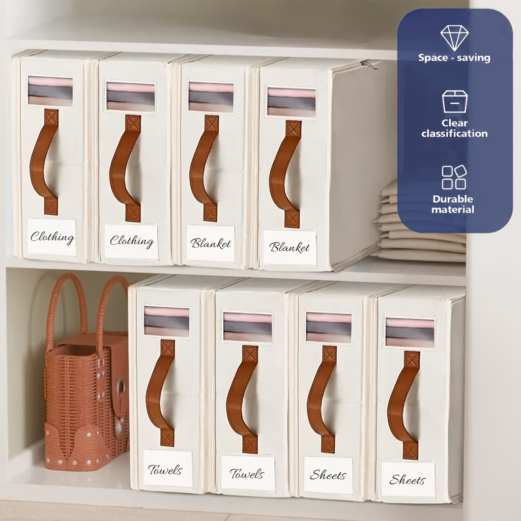 Storage Bed Sheet Organizer, Bed Sheet Storage Boxes And Clothing Storage Boxes, Suitable for Wardrobes, Under Beds, And Closets, Can Store Clothes, Bed Sheets, Down Quilts, Etc, Box with Transparent Window