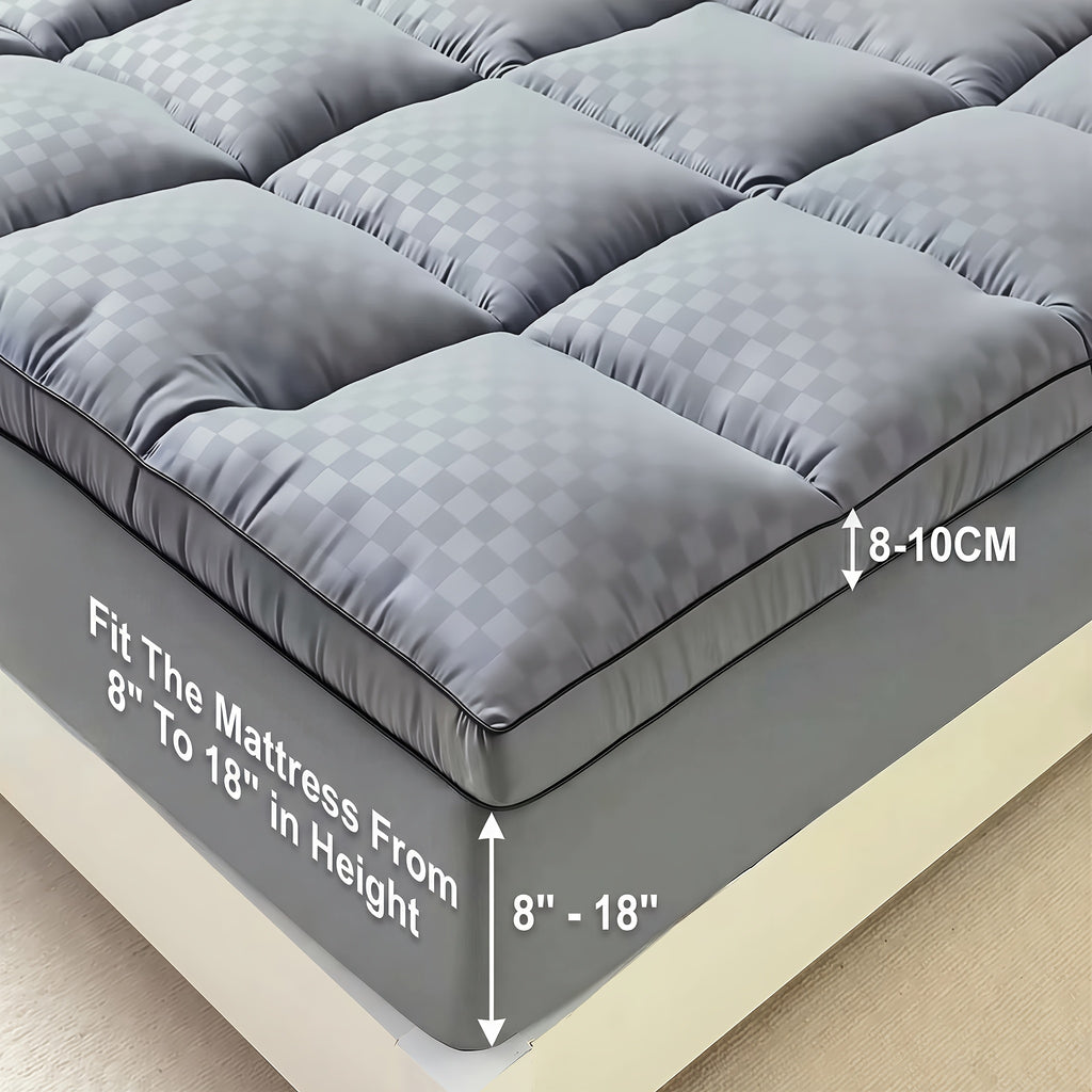 Comfortable Mattress Protector, Thickened Mattress Cover, Quilting Elasticity Stretchable From 8 To 21 Inches Deep Pockets Mattress Pad For Bed, The Comfort Of The Bedroom, Quilted Design, Closely Fit, Machine-washable Mattress Protector