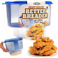 Breading Bowl with Snap-On Lid, Clear Shake-and-Coat Batter Station for Chicken, Fish and Vegetables, Everyday Meal Prep and Holiday Party Cooking