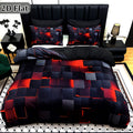 Printed Duvet Cover Set with Pillowcases, Digital Print Bedding in Twin Twin XL Full Queen and King with Red, Blue and Purple Options, No Filling