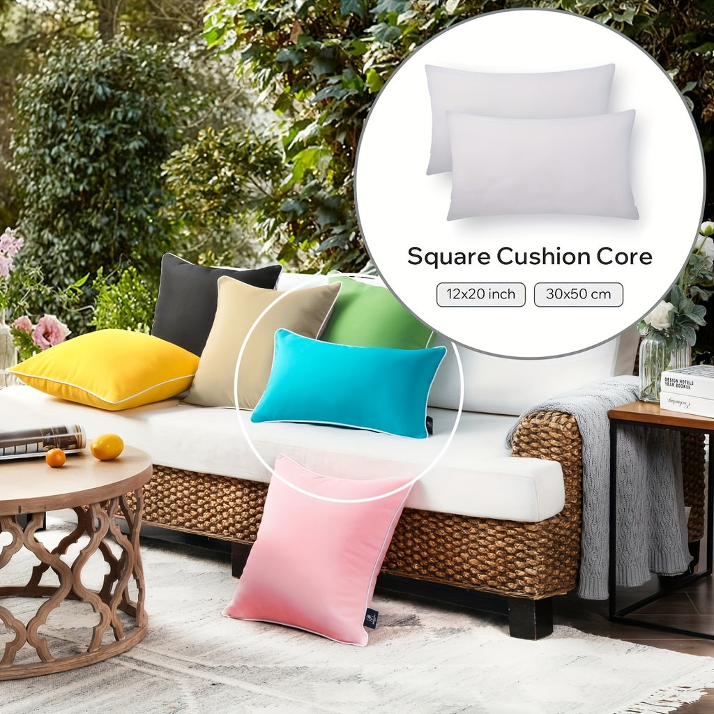 1/2/4 Pack Hypoallergenic New Fiber Cushion Filling Inserts, White Square Pillow Inserts For Sofa, Bed And Patio. Ideal For Bedroom, Office, Kitchen, Living Room Decor, Outdoor Camping And Spring & Summer Use. Perfect Mother'S Day Gift.