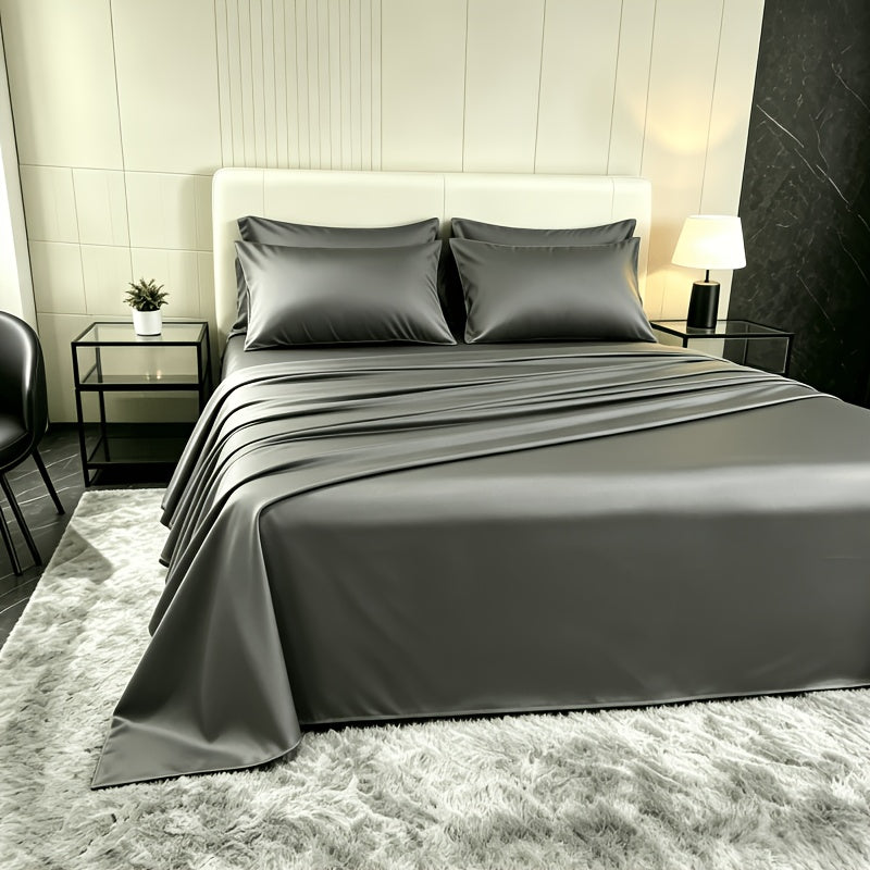 Ultra Soft Machine Washable Luxury Bed Sheet Set, 3/4pcs The Set Includes 1 Bed Cover, 1 Bed Sheet And 1/2 Pillowcase. 15.75" Deep Pocket, Shrinkage & Fade ResistantSuitable for Home Bedrooms, Guest Rooms And Hotels.