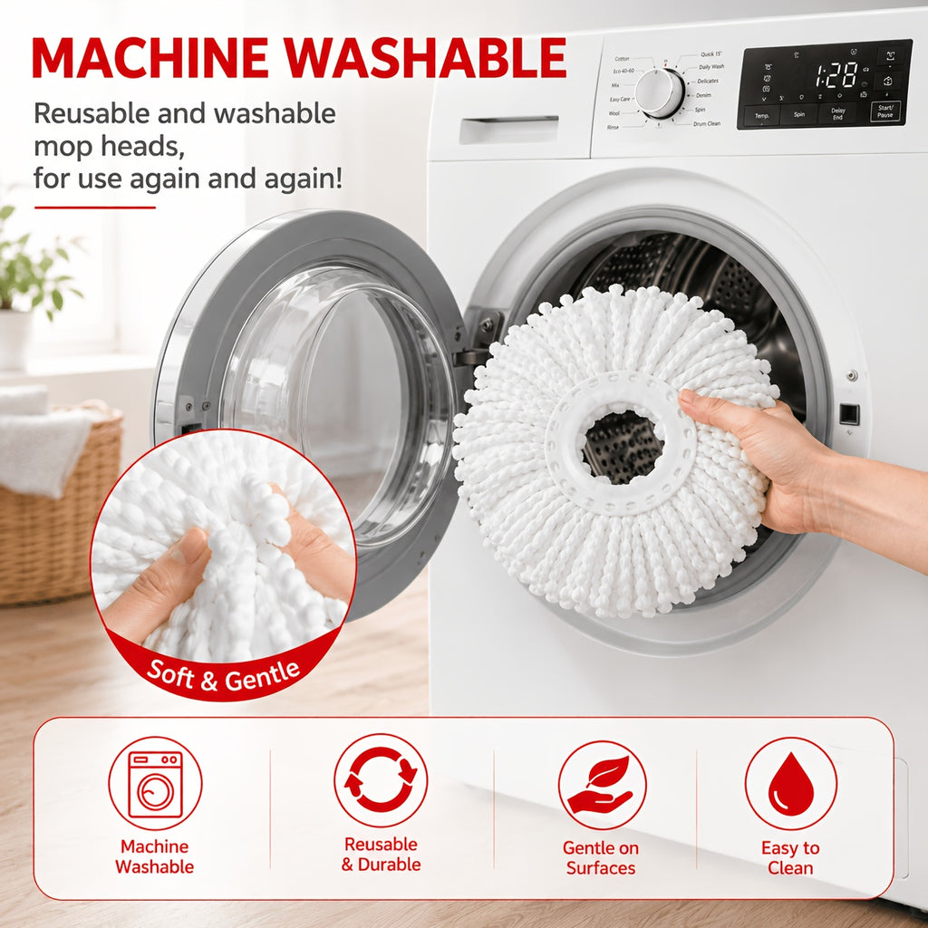 Mop And Bucket Set, Spin Mop And Bucket System, Spin Mop Bucket, Mop, Trapeador De Piso, 360° Rotating With Stainless Steel Basket, 35"-46" Adjustable Handle