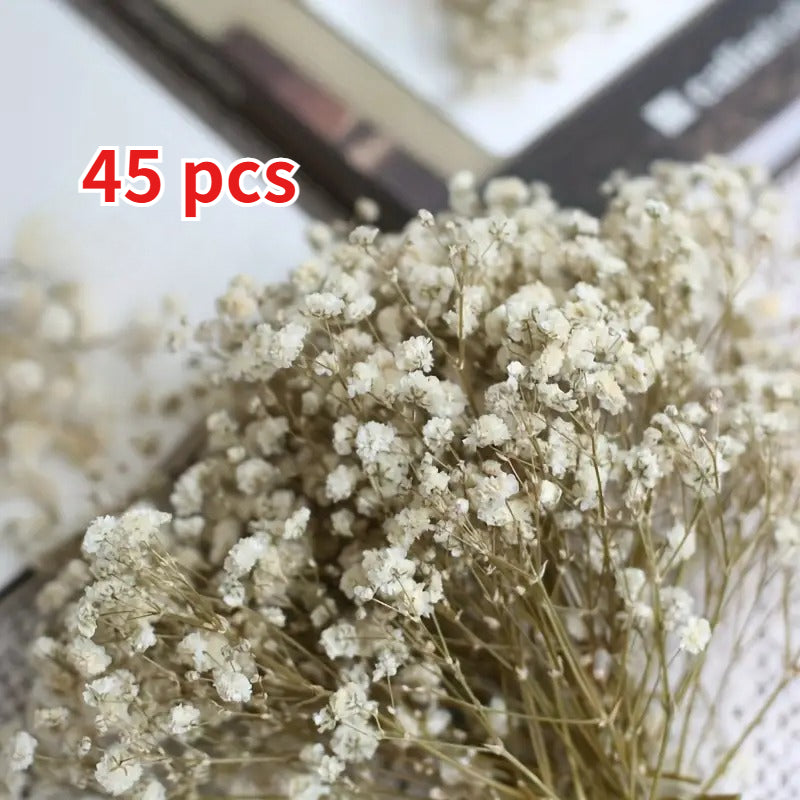 45pcs Mini Artificial Flowers Bouquet - Realistic Fake Flowers Suitable for Home Wedding Party Decor, Durable Plastic Suitable for DIY Crafts, Vase Fillers, Table Centerpieces, Vine Arrangements with White Green Pink Blue Bouquets for/