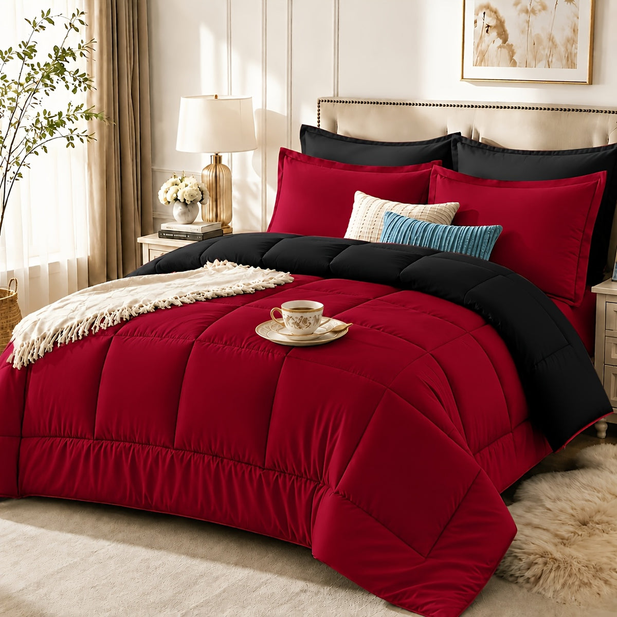 2/3pcs Summer Comforter-Double-Sided Tech Fabric, Large & Extra-Large Bed Bedding Sets, Lightweight Comforter-Soft Breathable For Hot Sleepers&Night Sweats-Elegant Bedroom For Couples & Solo Users, 1Comforter, 1/2Pillowcase, Random Color