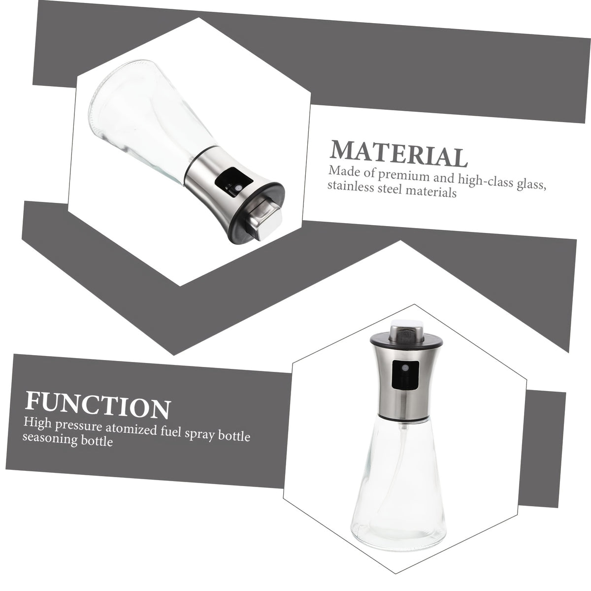 Oil Sprayer for Cooking - Stainless Steel Oil Spray Bottle, Pressurized Spray Glass Oil Spray Pot, Kitchen Olive Oil Cooking, Barbecue Restaurant Oil Spray Bottle, Christmas Essentials