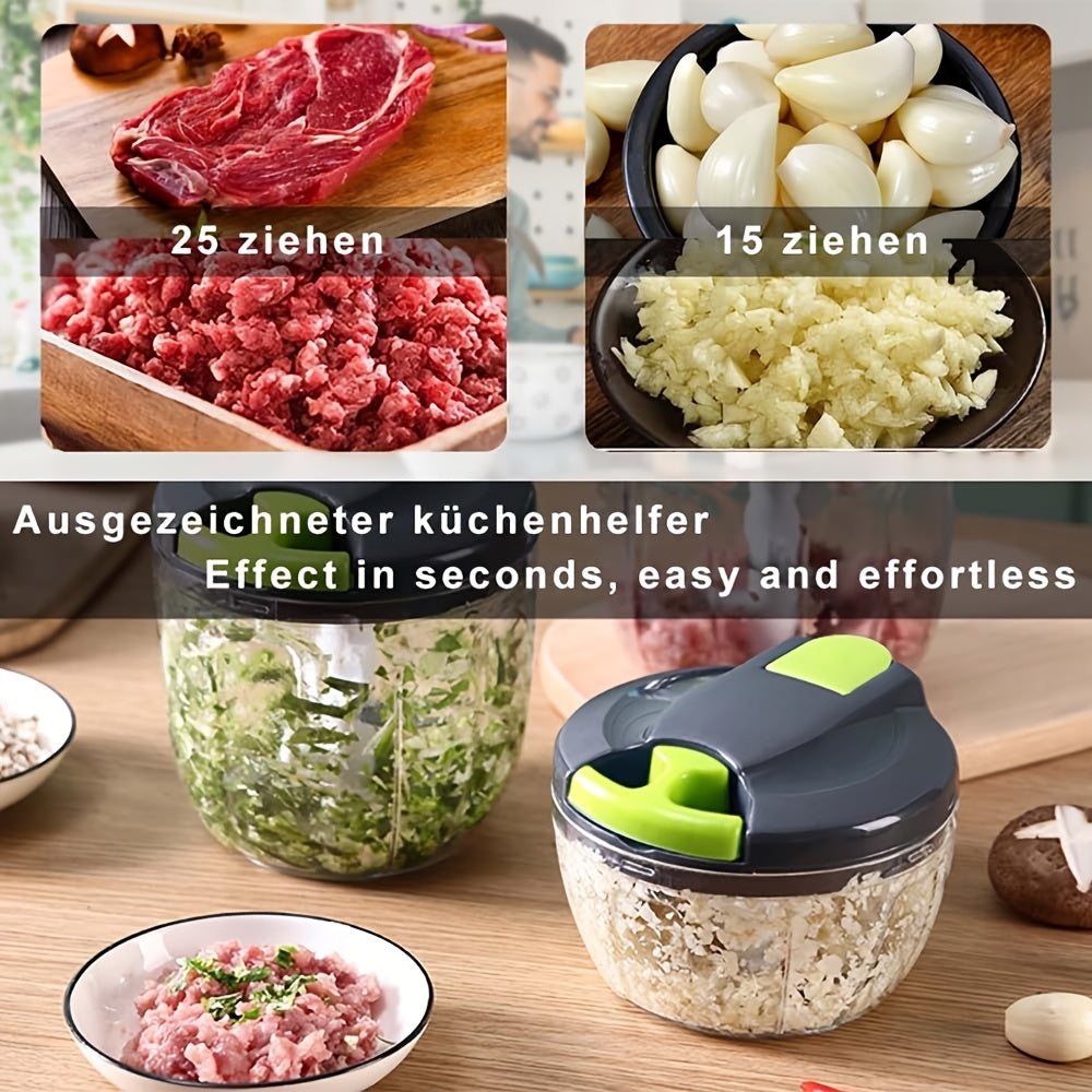 Vegetable Chopper Professional Onion Chopper Multifunctional Food Chopper Kitchen Onion Chopper with 3/5 Blades, Salad Potato, Carrot, Garlic Container, Kitchen Gadget Set