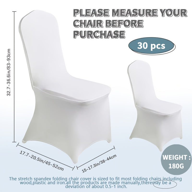 30/50/100/150pcs Elastic Spandex Banquet Chair Covers, Universal Stretch Fit Chair Protectors, Wedding Decorative Chair Covers, Suitable For Weddings, Holidays, Banquets, Parties, Celebrations, Business Meetings, Christmas