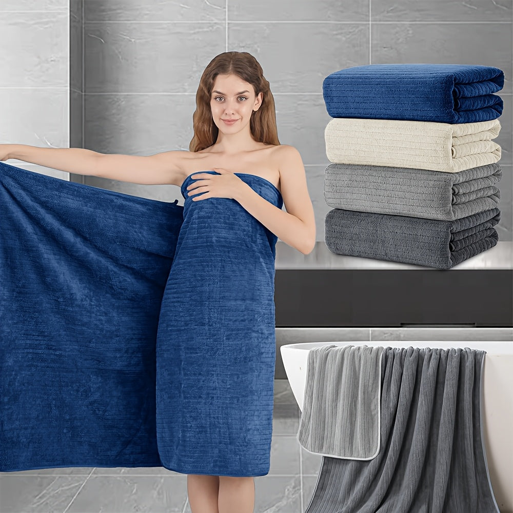 4pcs Extra-Large Bath Towels 31 X 62 Inches - Quick-Dry, Super Absorbent And Skin-Friendly, Plush Yet Lightweight, 285 GSM - Perfect for Bathroom