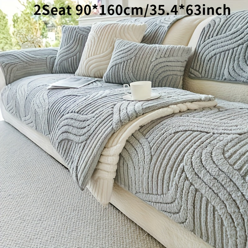 A Plush Non-Slip Sofa Cushion Cover: Luxury Modern, Pet-proof, Breathable, Stylish Home Decor for Living Room, Bedroom, Or Office.