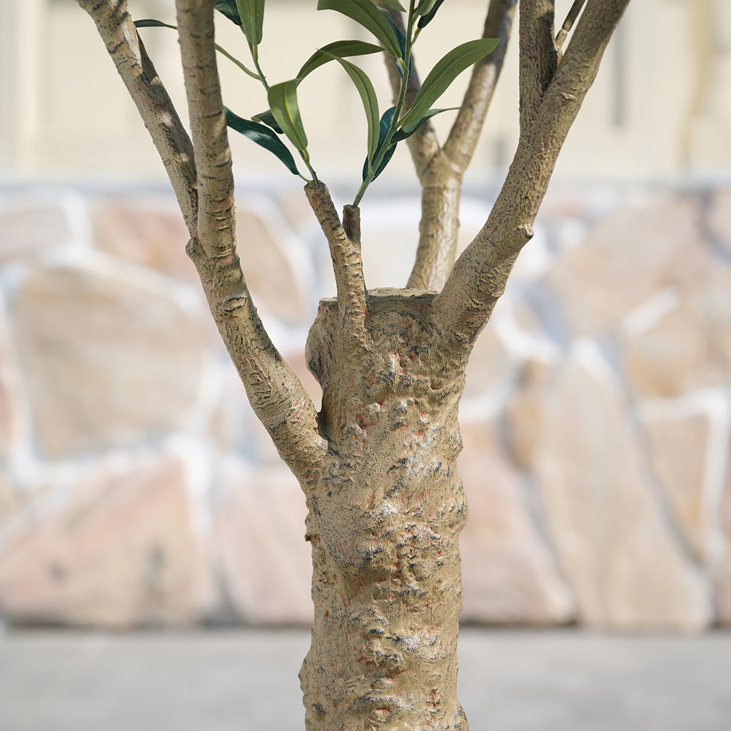5/6/7/8ft Artificial Olive Tree, Faux Olive Plant with Black Planter, 39/49/54/62 Branches & 1390/2055/2871/4007 Silk Leaves, Perfect for Indoor Home Office Decor, Living Room, Bedroom, And Gift Ideas