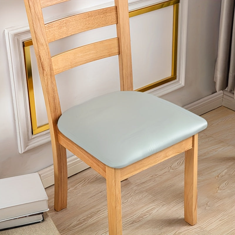 4/6pcs 100% Waterproof PU Dining Chair Slipcovers - Removable Upholstered Chair Cushion Cover For Dining Room, Kitchen, Hotel, And Home Decor
