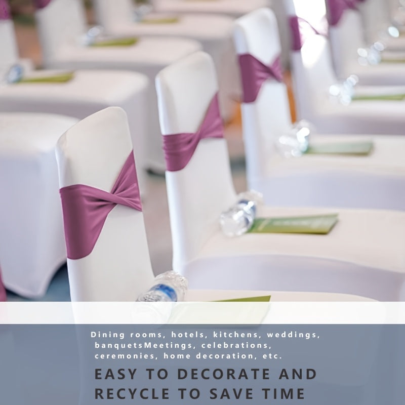 10/30/50/100pcs High-Quality Spandex Folding Chair Covers - Wedding Decorations Essential - Wedding Stuff, Perfect For Party Supplies, Birthday, Camping & Halloween Decor