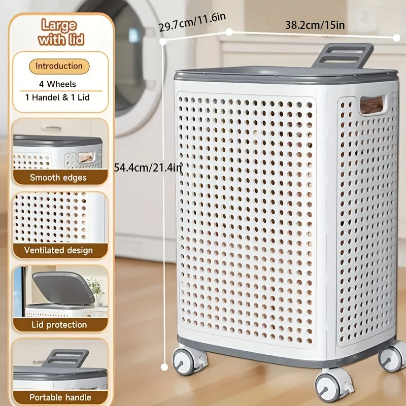 Foldable Laundry Hamper with Wheels - Multi-Size Dirty Clothes Basket for Laundry, Ironing, And Storage - Versatile Organizer for Dorms, Bathrooms, Bedrooms, Rvs, And Homes - Practical And Decorative Gift for Any Occasion