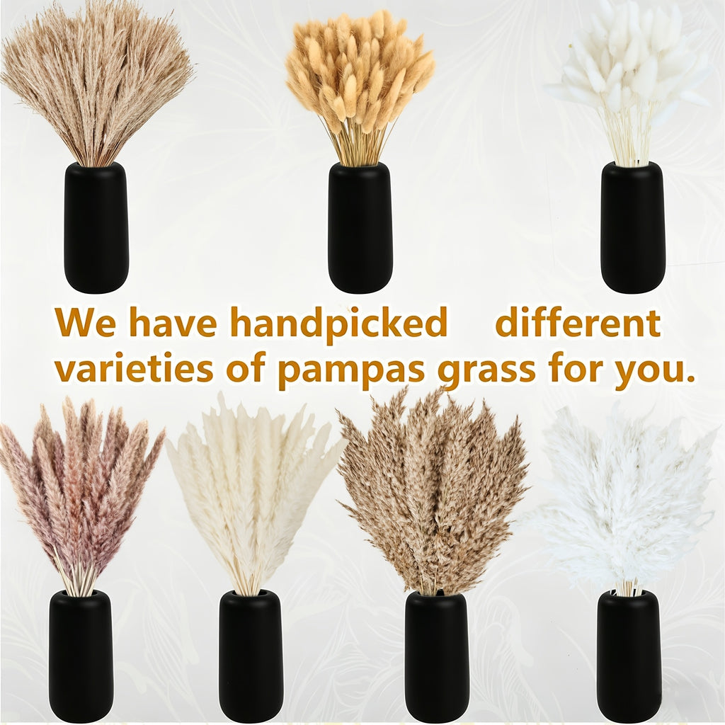 110/300pcs Dried Pampas Grass Decor, Dried Flower Bouquets for Wedding, Home, Centerpiece Table, Modern Home, Western Living Room, Nursery, Boho Room, Beach, Women'S Office, And Boho Decor
